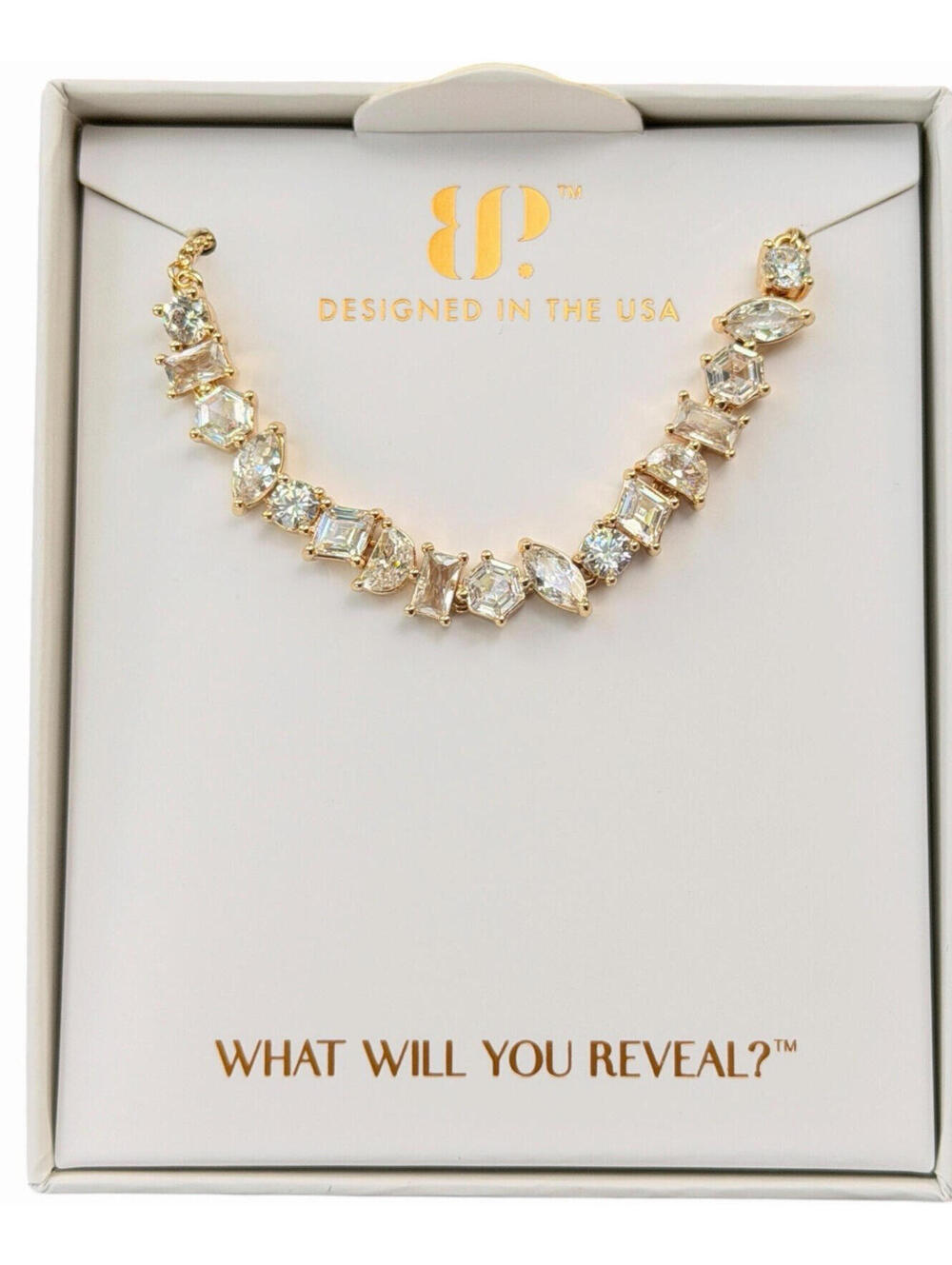 Bomb Party 2026 April Bracelet BR43664 "The Evelyn" Clear CZ on Yellow Gold